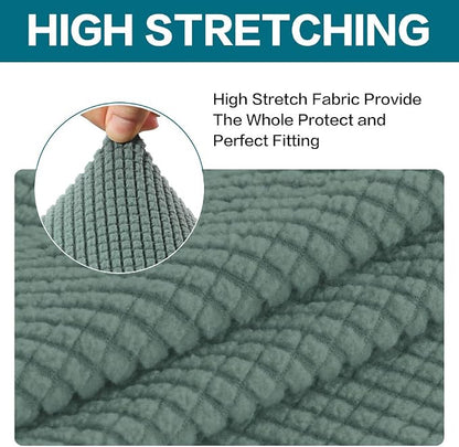 Turquoize Stretch Sofa Slipcover 2 Pieces Sofa Cover Couch Cover - Image 5