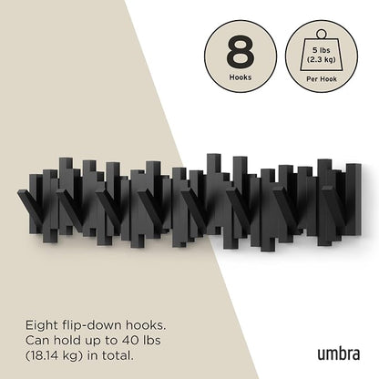 Umbra Sticks Wall-Mounted Coat Rack Rail Hook - Image 5