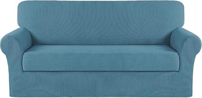 Turquoize Stretch Sofa Slipcover 2 Pieces Sofa Cover Couch Cover by Turquoize