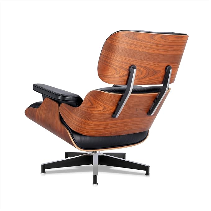 Black PU Leather, Mid Century Chaise Lounge Chair Indoor, Chair - Image 9