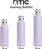 RTIC 26oz Journey Bottle Metal Stainless Steel Vacuum Insulated, BPA Free, Reusable, for Water, Hot and Cold Drinks, Travel, Sports, Camping, Dusty Lilac