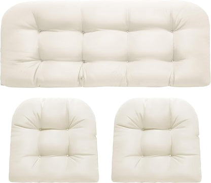 DANGHOOGY Wicker Chair Cushions, Waterproof Outdoor Loveseat Cushions by DANGHOOGYFurnitureCushions