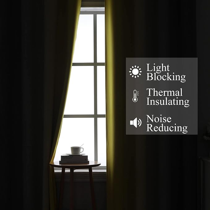 Grey and Yellow Ombre Blackout Curtains - Image 3