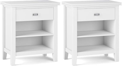 SIMPLIHOME Artisan Solid Wood 24 inch Wide Transitional-Style Bedside by SimpliHome