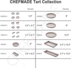 CHEFMADE Tart Pan, 7-Inch with Removable Loose Bottom Non-Stick Round Quiche Bakeware for Oven and Instant Pot Baking (Champagne Gold)