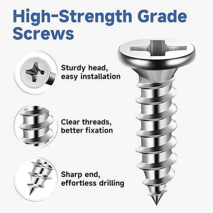 40PCS L Bracket Corner Brace Sets, Stainless Steel L Brackets - Image 6