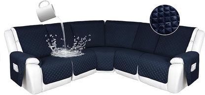 HDCAXKJ 100% Waterproof Reclining Sectional Couch Covers L Shape Recliner Sofa by HDCAXKJ