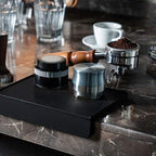 watchget Espresso Tamping Mat, Coffee Tamper Mat, Black Food Grade Silicone Pad, 8Inch X 6Inch Coffee Tamping Mat, Portafilter Mat For Barista Espresso Machine Accessory, Waterproof and Heat Resistant