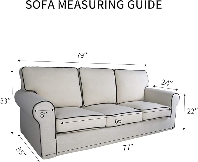 PureFit Stretch Couch Covers for Sofa Large Sofa Slipcovers Red | 1-Piece Sofa - Image 6