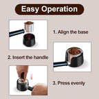 Coffee Tamper Base, Compatible with Ninja Espresso Es601 Anti-Slip Coffee Tamper Base for Ninja Handheld Support Stand Improves Stability Accessories (Black)