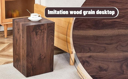Rustic Natural Rectangular End Coffee Table, Modern Elegant Bedside Nightstand - Image 6