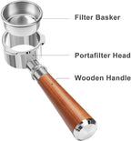 51mm Bottomless Portafilter 3 Ears Fits for CASABREWS CM5418, 3700Essential, 3700Gense, 3700Pro, Gevi 51mm 3 Ears Grouphead, Mr. Coffee Espresso and Cappuccino Machine, Stainless Steel Filter Basket