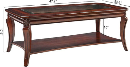 Rectangle Coffee Table for Living Room, Solid Wood Coffee Table - Image 2