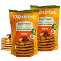 Flourish Plant-Based Protein Pancake & Waffle Mix, Gluten-Free, Dairy-Free, Nut-Free, Soy-Free, Vegan, Non-GMO, All-Natural Superfood, High Protein & Fiber, Just Add Water - Original, 430 g (2 Pack)