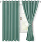 Blackout Curtains for Bedroom, Sage Green, 70 x 63 Inch, 2 Panels | Thermal by Hiasan