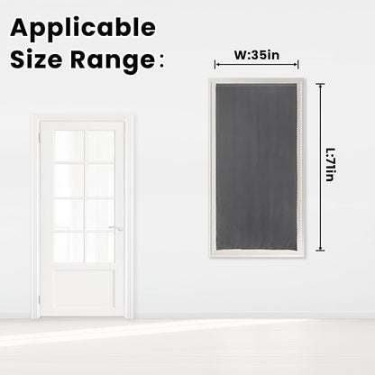 Magic Tape Stick On Curtains Window Shades Pull Down Blackout Window Cover - Image 7