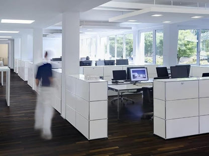 Modern Storage Cabinet White H, Home Office Cabinet, Versatile Free-Standing - Image 6