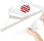 16-Inch 100 Pieces Icing Bags Heavy Duty, AMBESTAR Thick Anti-Burst Disposable Decorating Bags for all Size Tips Couplers and Baking Cookies Candy Supplies Kits, Large Cake Decorating Tools
