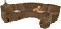 Arfntevss Sectional Recliner Couch Covers Velvet Washable Corner Sectional Sofa by Arfntevss