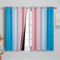 Pink and Blue Ombre Curtains for Bedroom 45 Inch Long | Room Darkening Curtains by ESTELARTEXTILER