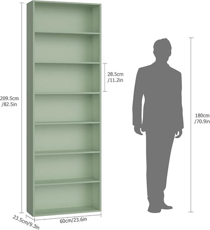 FACBOTALL 82" Tall Bookshelf, 7-Tier Open Shelves Bookcase, Freestanding - Image 3