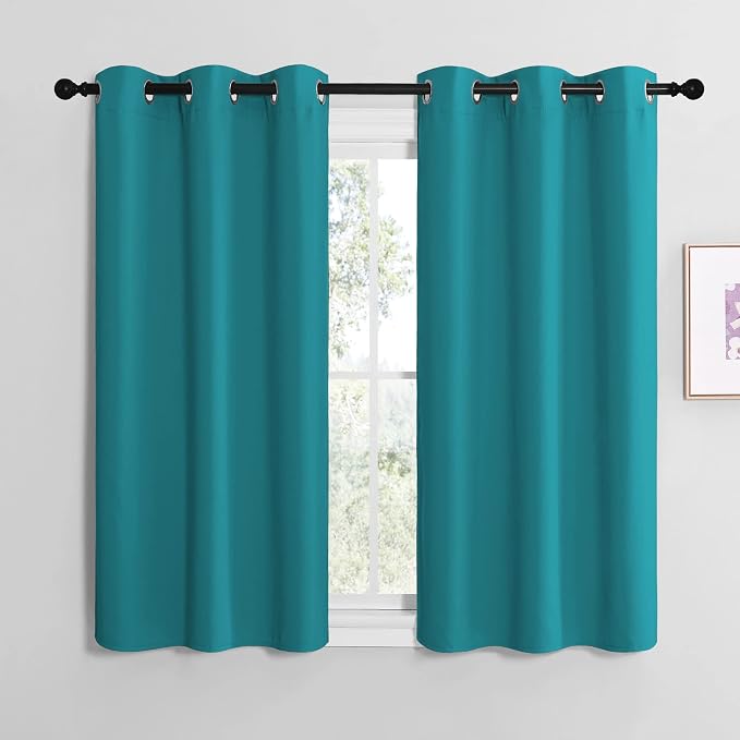 NICETOWN Room Darkening Curtains 50 inch Length 2 Panels, Thermal Insulated by NICETOWN