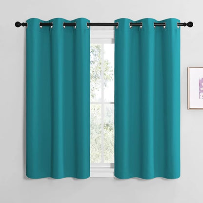 NICETOWN Room Darkening Curtains 48 inch Length 2 Panels, Thermal Insulated by NICETOWN