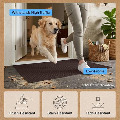 GORILLA GRIP® Ultra Absorbent Front Door Mat Outside Entrance 72x24, Traps Dirt - Image 5
