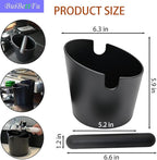 6.3 Inch Coffee Knock Box Shock-Absorbent Durable Barista Style Knock Box With Removable Knock Bar and Non-Slip Base Gift (L-Black)