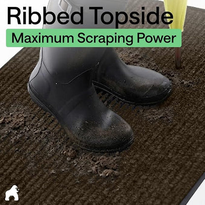 GORILLA GRIP Waterproof Traffic Guard Door Mat, 2 Pack Indoor Outdoor Durable - Image 4