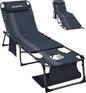 KingCamp Lounge Chair with face Hole, 400LBS Tanning Chairs by KingCamp