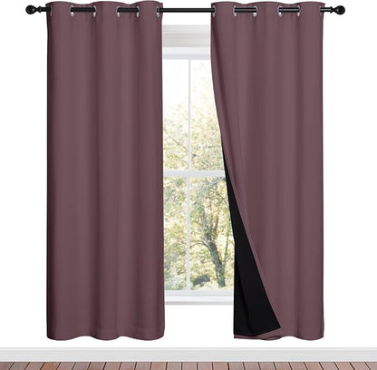 NICETOWN 100% Blackout Window Curtain Panels, Full Light Blocking Drapes by NICETOWN