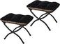 15" Folding Ottoman, Foldable Footrest Stool, Small Foot Stool by MordchilHF