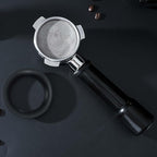 PUSEE 51mm Espresso Dosing Funnel & 51mm Puck Screen, Magnetic Coffee Dosing Ring Aluminum Metal,Reusable 1.7mm Thickness 150μm Espresso Puck Screen 316 Stainless Steel Fits 51mm Portafilter