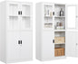 4 Door Display Cabinet with Adjustable Shelves, Locking Steel Storage Caninet by AFAIF