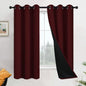 Yakamok Burgundy Red Blackout Curtains 63 Inches Long by Yakamok