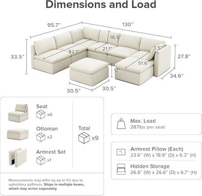 mopio Oversized Modular Sectional Sofa - Image 2