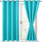 Blackout Curtains for Bedroom, 52 x 45 Inch, 2 Panels | Thermal Insulated & by Hiasan