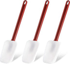 heffiso Silicone Rubber Spatula and Spoon Rubber Spatula Set of 3, High Heat Spatula Spoon, Commercial Spatula for Cooking, Commercial Rubber Spatula (3 Spoonula 16 Inches), White