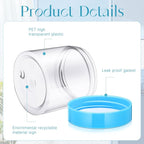 Patelai 4 Pieces Round Wide-mouth Leak Proof Plastic Container Jars with Lids for Travel Storage Makeup Beauty Products Face Creams Oils Salves Ointments DIY Making(6 Ounce,Blue)