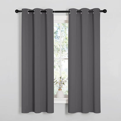 NICETOWN Grey Blackout Curtain Panels - Image 2