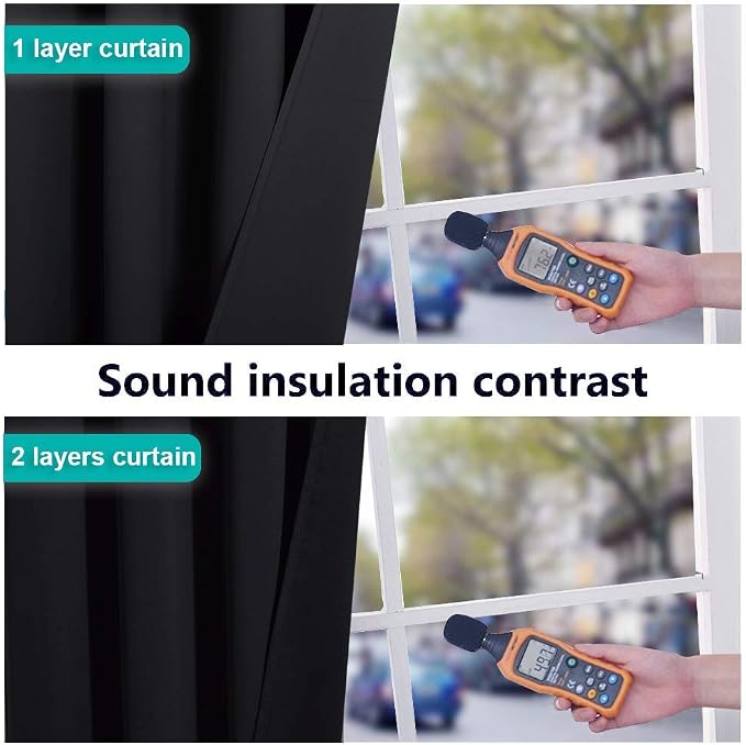 NICETOWN Cold Blocking 100% Blackout Curtains, Durable Black Lined Blackout - Image 4