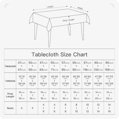 BALCONY & FALCON Rectangle Tablecloth Washable Wrinkle Resistant and Water - Image 7