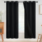 SimpleHome Black 100% Blackout Curtains Room Darkening Living Room 72 Inch | by SimpleHome