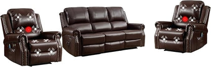 EBELLO Faux Leather Power Living Room Furniture Set, Included 2 Reclining 1 - Image 8