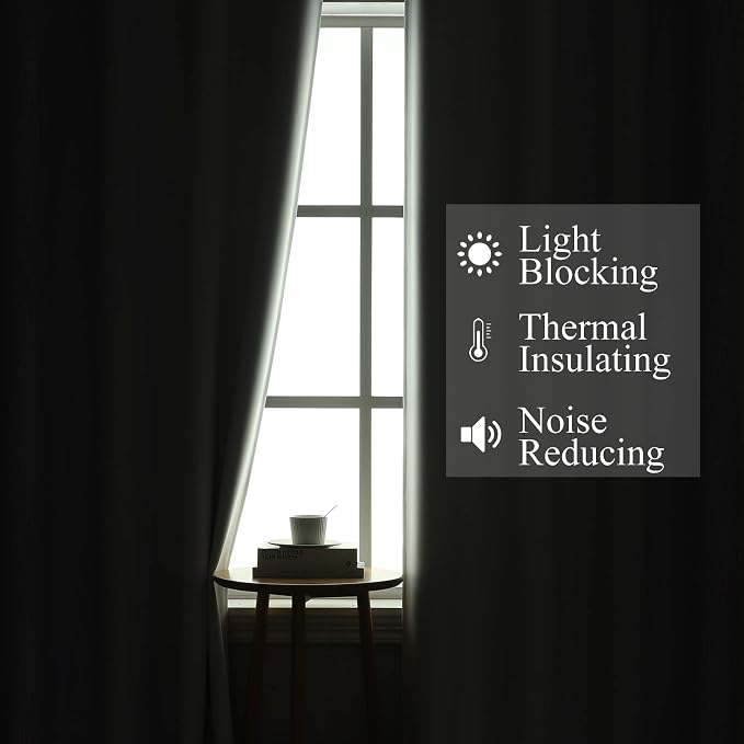 Lilac and Greyish White Ombre Blackout Curtains Living Room 102 Inch Long | - Image 3