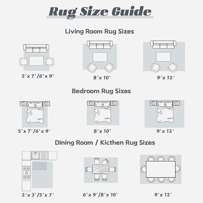 Area Rug 6x9 Washable Rug, Vintage Boho Medallion Rugs Non-Slip Soft Low Pile - Image 8