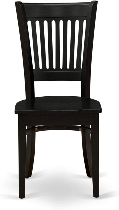 East West Furniture ANVA5-BLK-W 5 Piece Modern Dining Table Set Includes a - Image 6