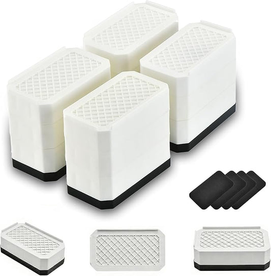 EclatBain Rectangle Bed Risers Furniture Risers Heavy-Duty Rectangular by Unknown