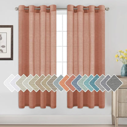 H.VERSAILTEX Linen Curtains Natural Blended Curtain Panels by HVERSAILTEX